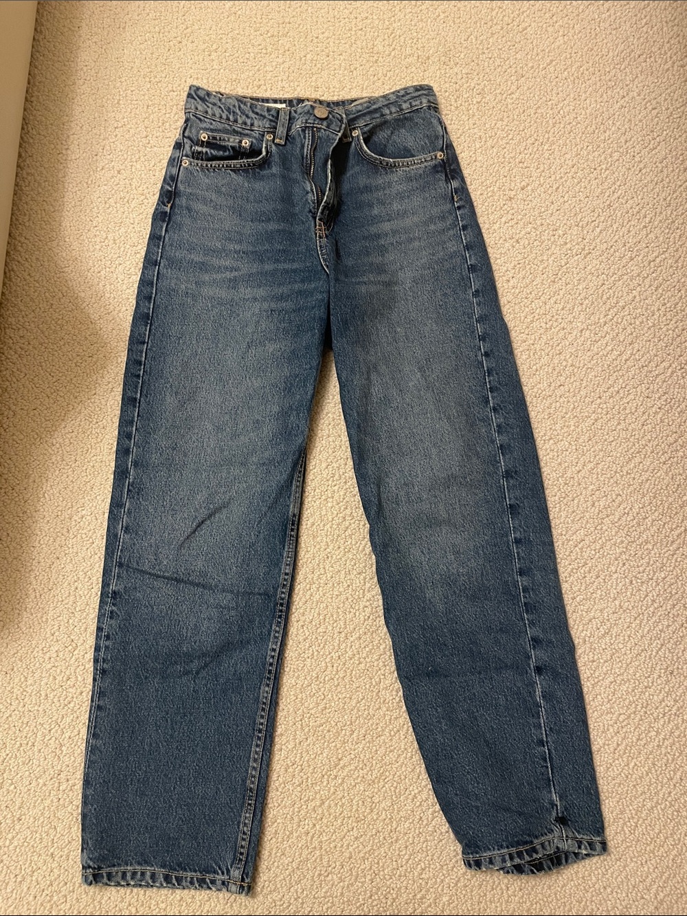 Zara Women's Boot-Cut Jeans in Mid Dark Blue